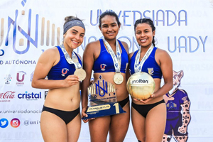 UANL gana oro en voleibol de playa femenil en Universiada Nacional 2019
